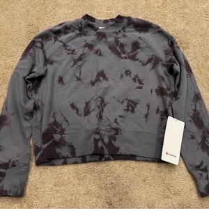 NWT Lululemon Ready to Roll Crewneck Sweatshirt Size 8 SGMG Shibori Gray